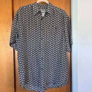 SILK UOMO Button-up Short-Sleeve Shirt Sz S